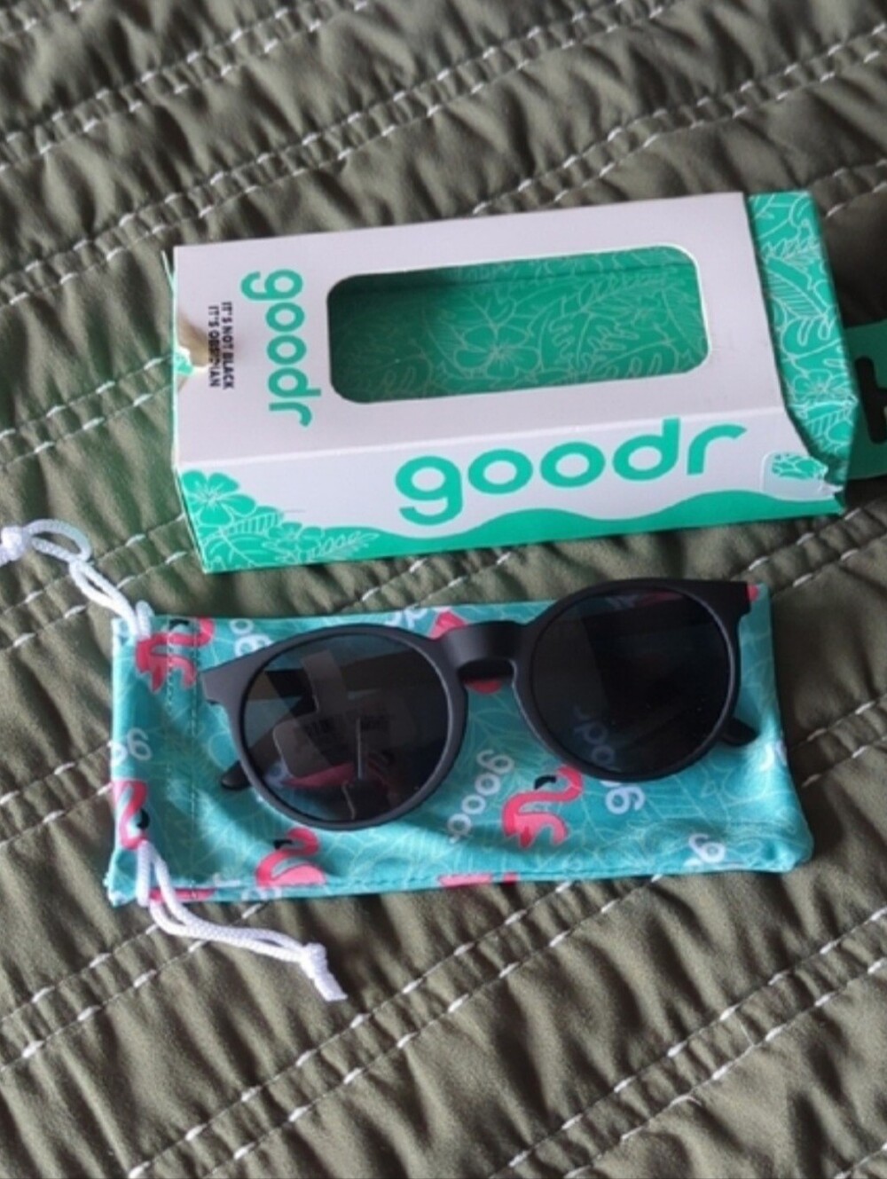 goodr It's Not Black It's Obsidian Circle G Polarized Sunglasses